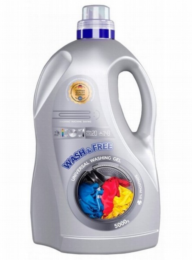 Veļas mazgāšanas līdzeklis universāls Wash&free 5L (19.02.2028) Ukraina