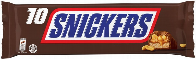 Šokolādes batoniņi Snickers 50g*10gb (0.55eur/gb) (16.08.26) Nīderlande