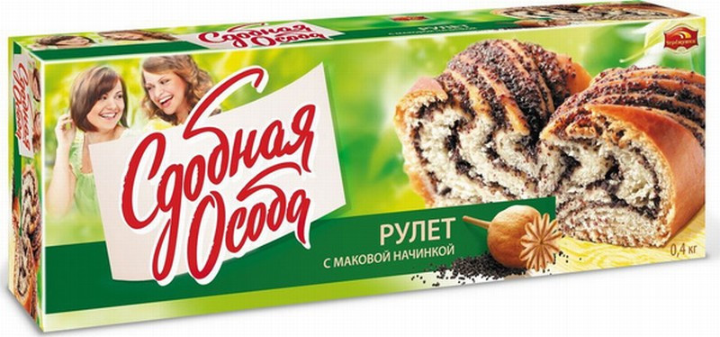 Rulete Magoņu 400g Sdobnaja Osoba 1/6 Krievija (26.02.26)