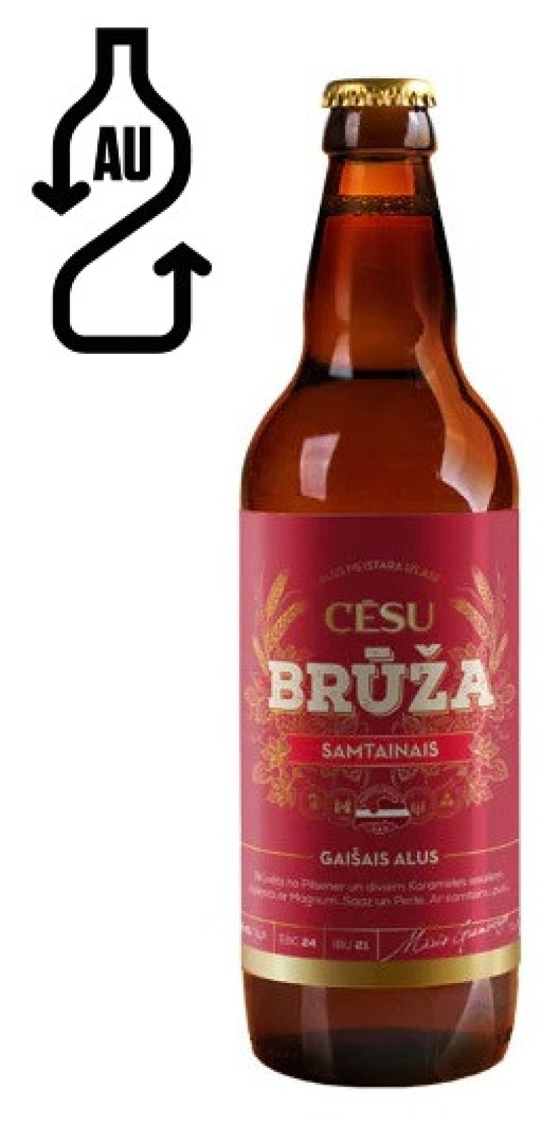 Alus Cēsu Brūža Samtainais 4% 0.5L 1/20 (28.10.2025) DEPOZĪTA maksa 0.10 eiro Latvija