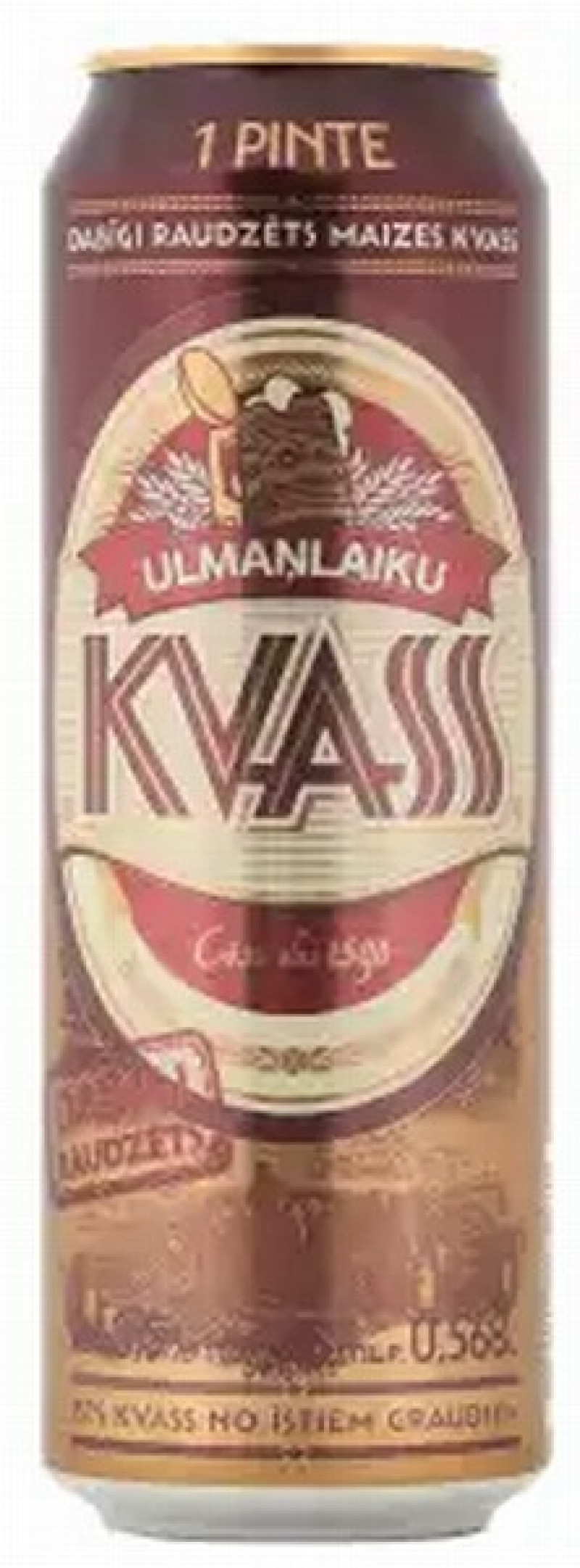 Kvass Ulmaņlaiku 0.568L 1/6 (15.06.26) DEPOZĪTA maksa 0.10 eiro Latvija