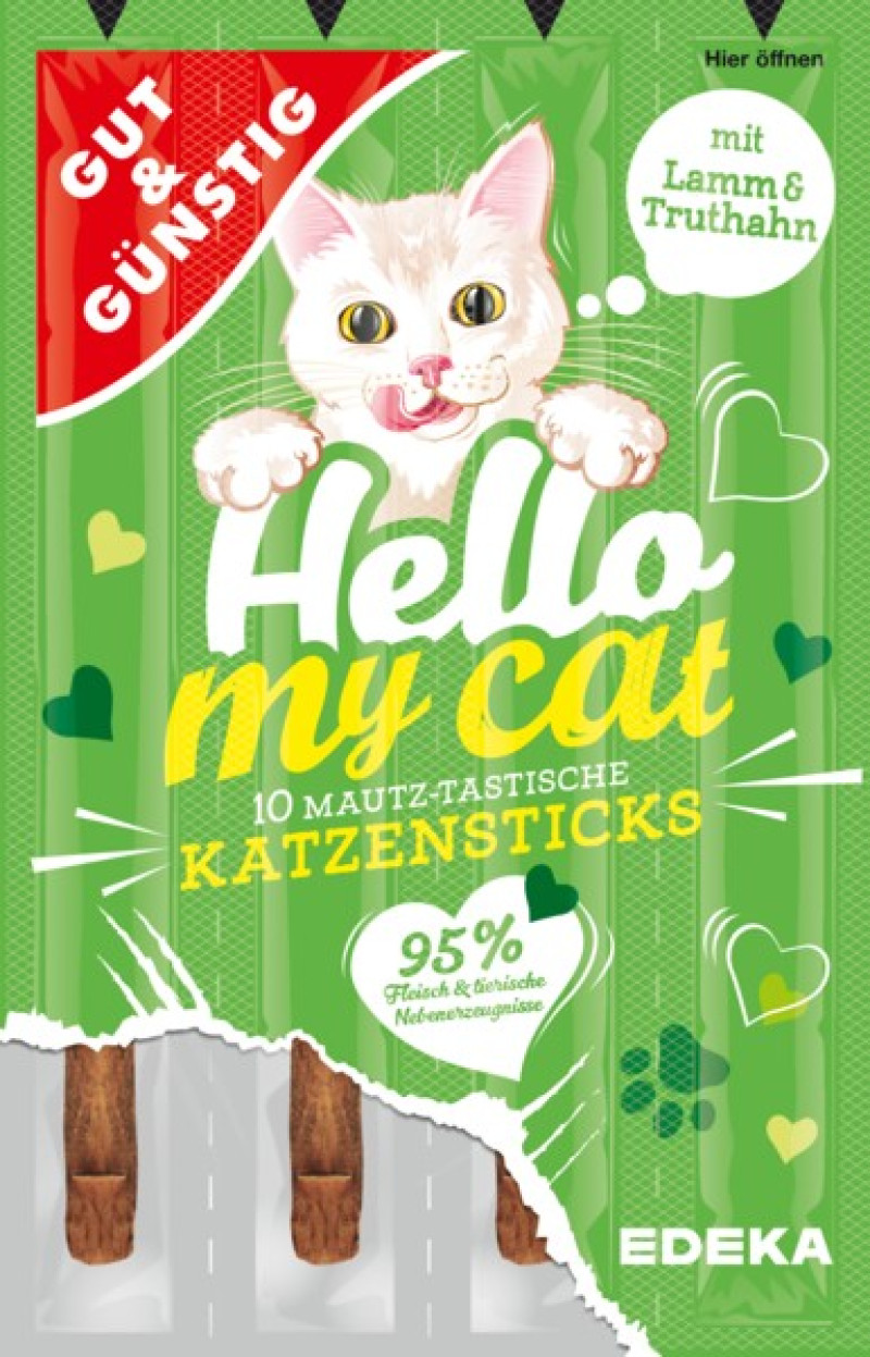 Kaķu kociņi Hello Edeka 10gb jērs un tītars (13.02.2026)