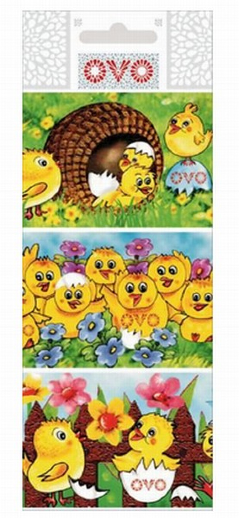 Olu dekorēšanas uzlīmes Cāļi 9gb (Lieldienas)