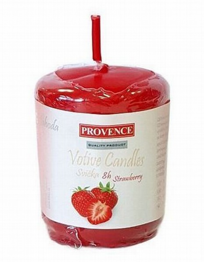 Svece Smaržīga 5cm Zemene Provence 1/16 Čehija