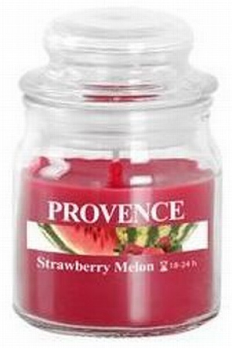 Svece aromātiska Zemene stiklā 9cm 1/6 Slovēnija