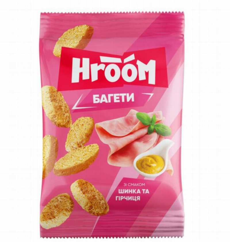 Sausmaizītes Mix Hroom ar šķiņķa un sinepju garšu 50g 1/10 Ukraina