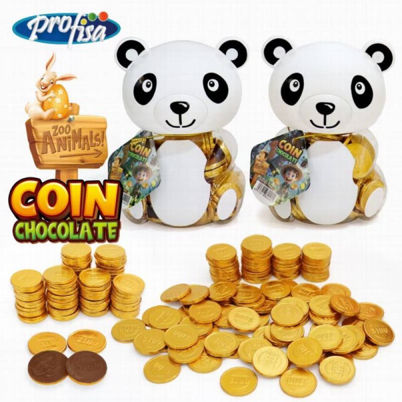 Šokolādes monētas Panda 100gb*2.4g Ķīna(09.10.27)