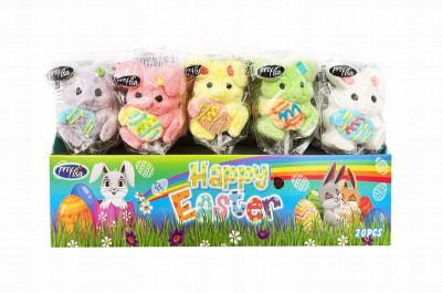 Zefīrs uz kociņa Zaķi Happy Easter Marshmallow 15g*20gb  (17.10.2027) Ķīna (Lieldienas)