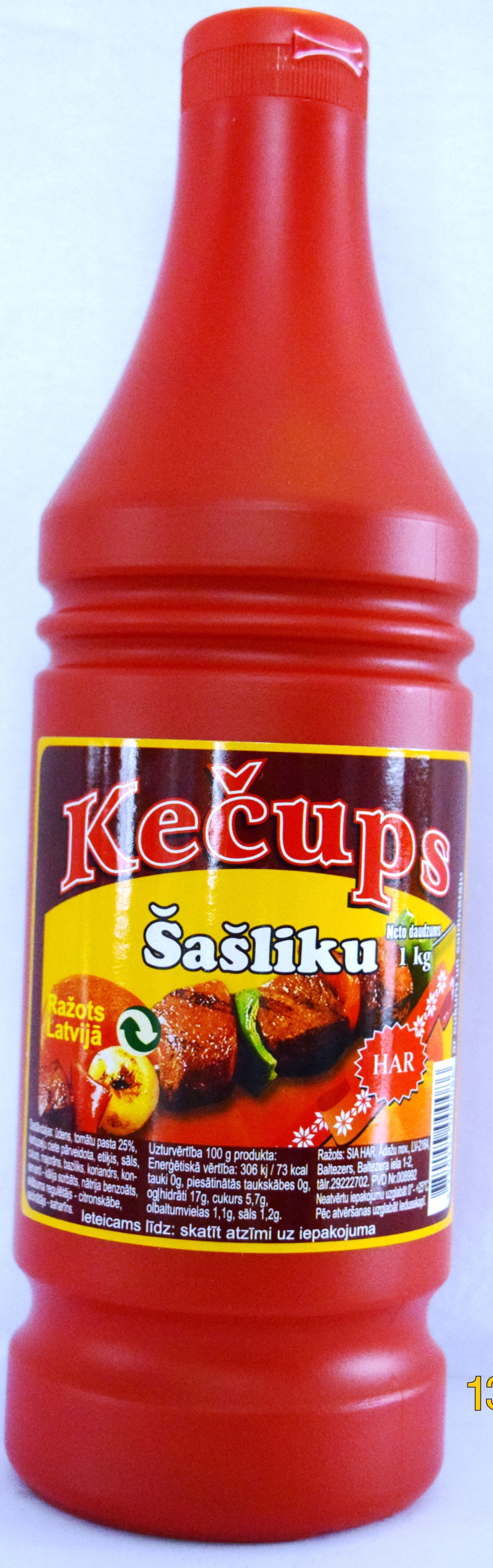 Kečups HAR šašliku 1kg 1/6 (14.09.26) Latvija