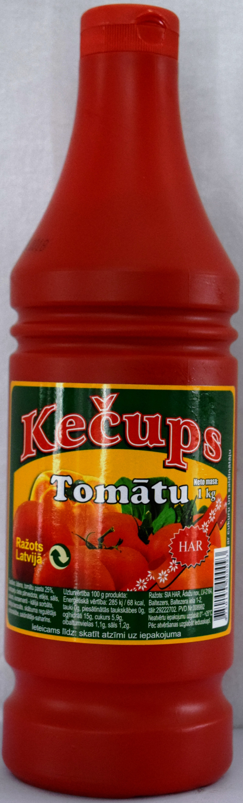 Kečups HAR tomātu 1kg 1/6 (21.03.2026) Latvija