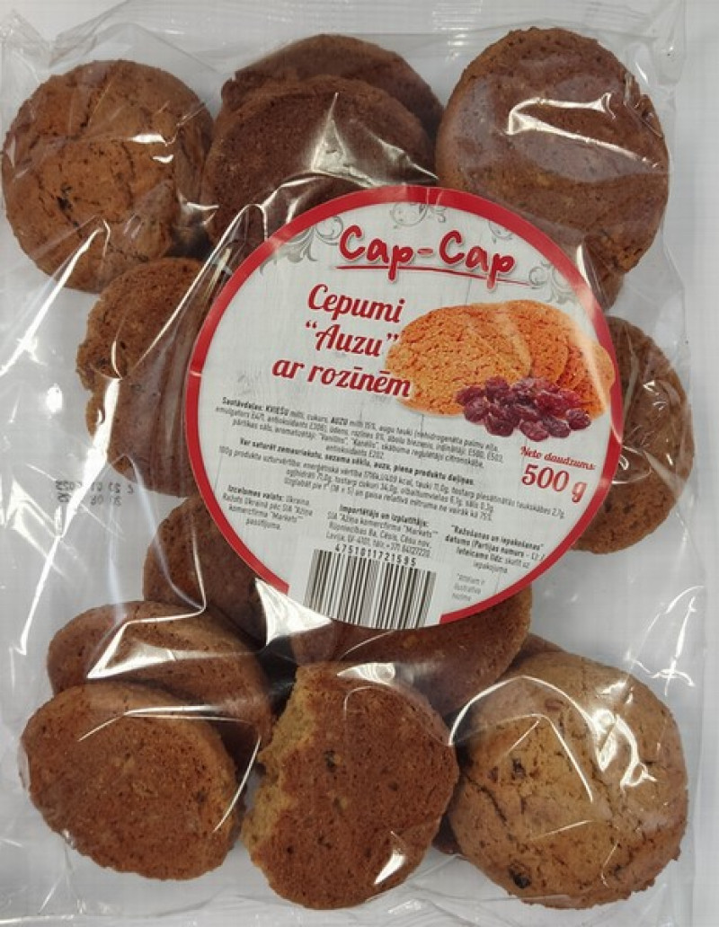 Cepumi Cap-Cap Auzu ar rozīnēm 500g 1/12 (22.04.2026) Ukraina