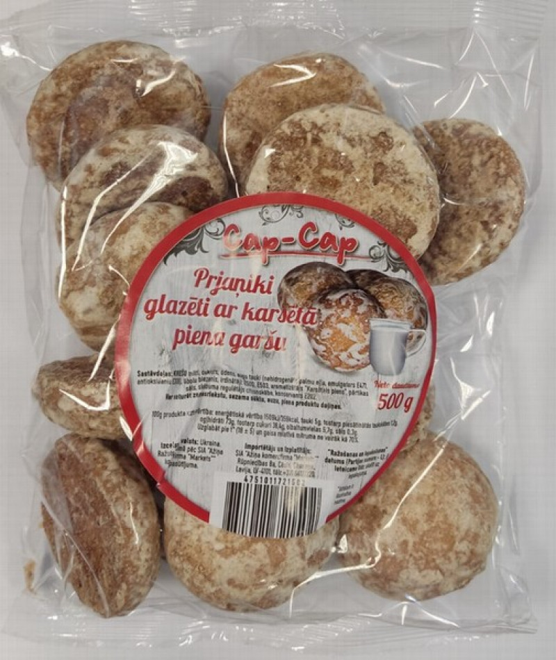Prjaņiki Cap-Cap ar karsētā piena pildījumu 500g 1/12 (22.04.26) Ukraina
