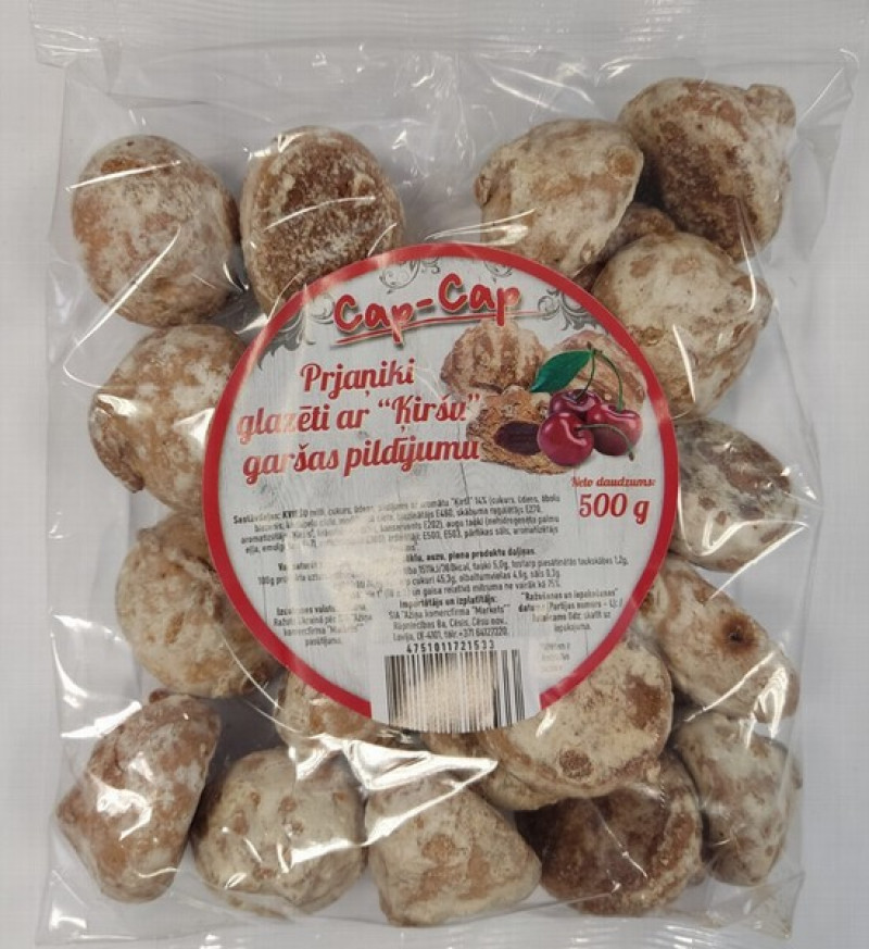Prjaņiki Cap-Cap ar ķiršu garšas pildījumu 500g 1/13 (28.02.26) Ukraina