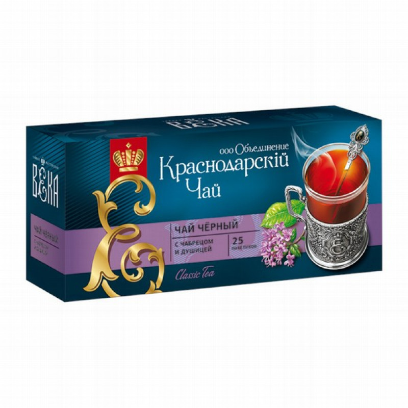 Tēja Krasnodarskij Black chabrec+dushica 2g*25 1/15 (15.09.2027) Krievija