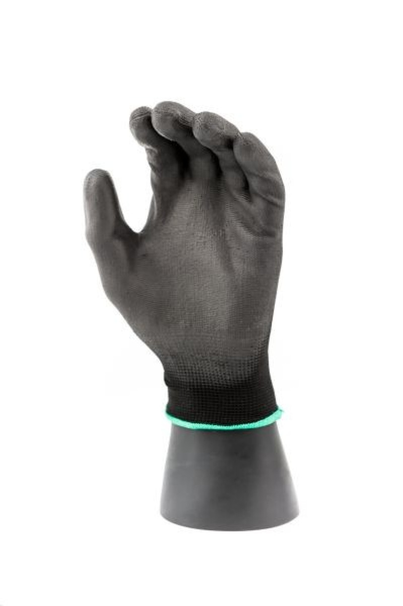 Cimdi Polistera trikotāžas ar PU plaukstas  pārklājumu 8. izmērs 1/12 Ķīna