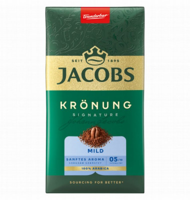 Kafija maltā Jacobs Kronung MILD 500g 1/12 (30.07.2026) Vācija