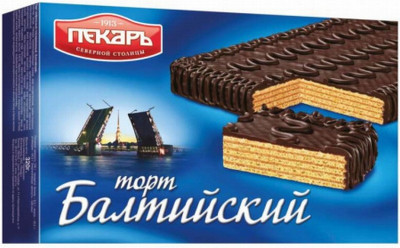 Vafeļu torte Baltijskij kofe s molokom 320g KDV (06.10.2025) RU 