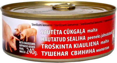 Cūkgaļa sautēta 240g Brasla