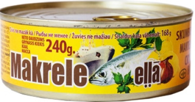 Makrele eļļā 240g (ar attais.)Brasla
