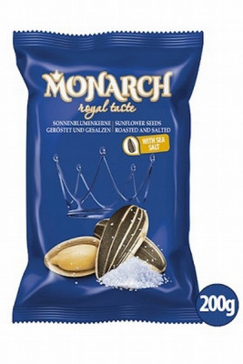 Saulespuķu sēklas Monarh salītās melnās grauzdētas  200g 1/30 (15.02.26) Čehija