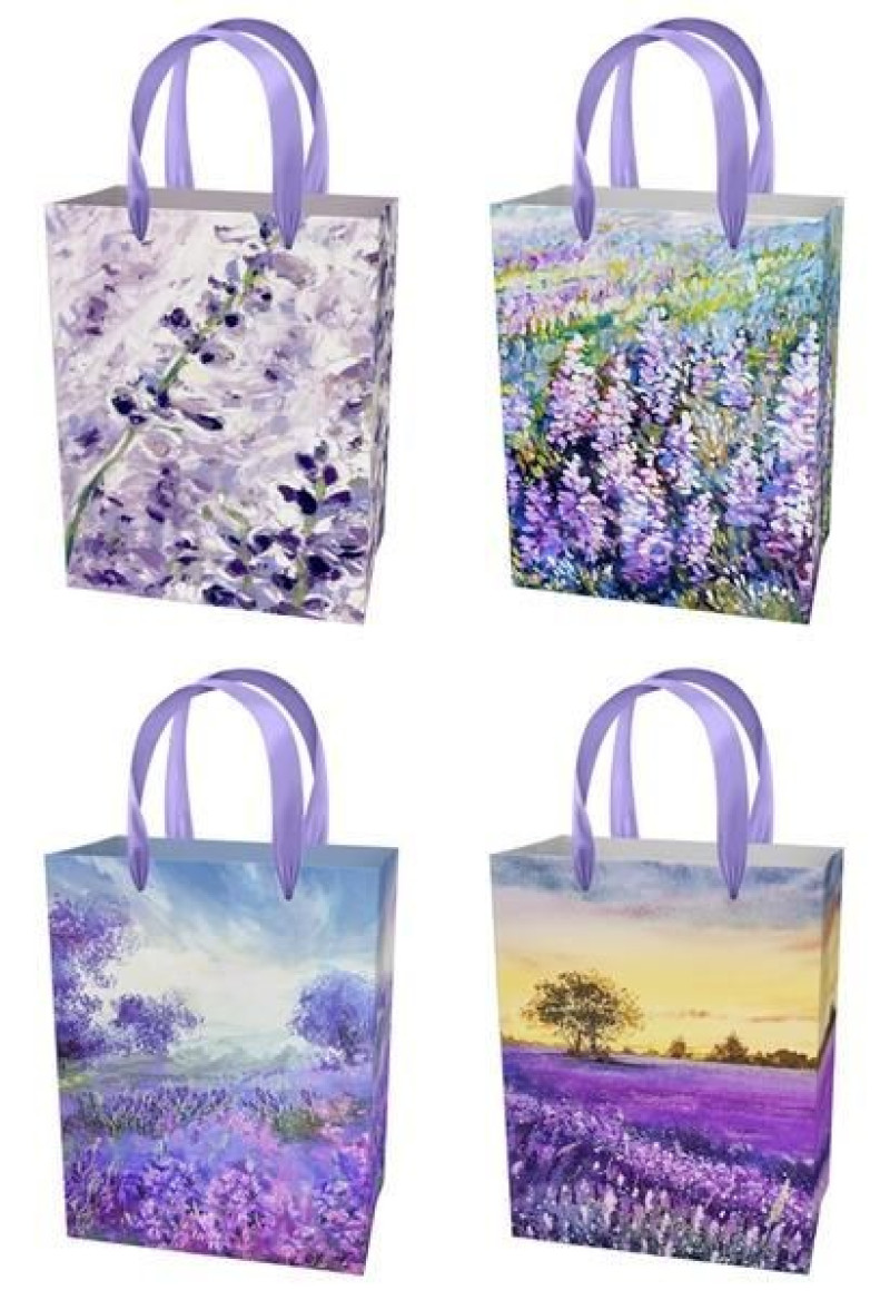 Dāvanu maiss 44x30x12cm Lavanda/asort