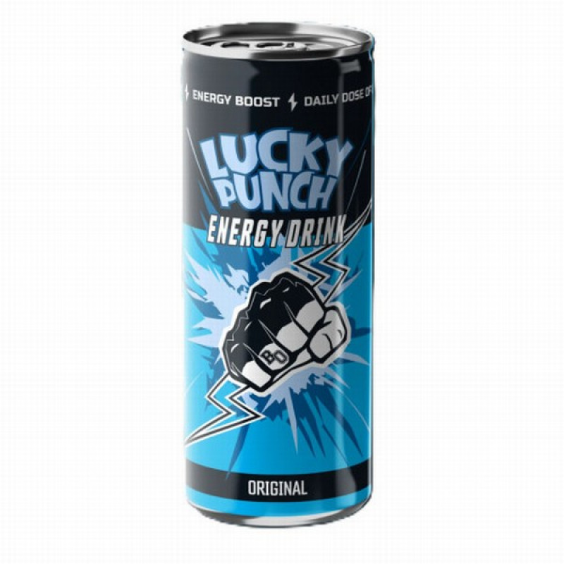 Enerģijas dzēriens LUCKY PUNCH 0.33l DEP maksa 0.10 eiro(20.03.2026)POLIJA
