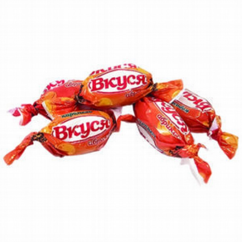 Karameles Vkusja ar aprikožu garšu  300g 1*20 (24.03.2026)Ukraina