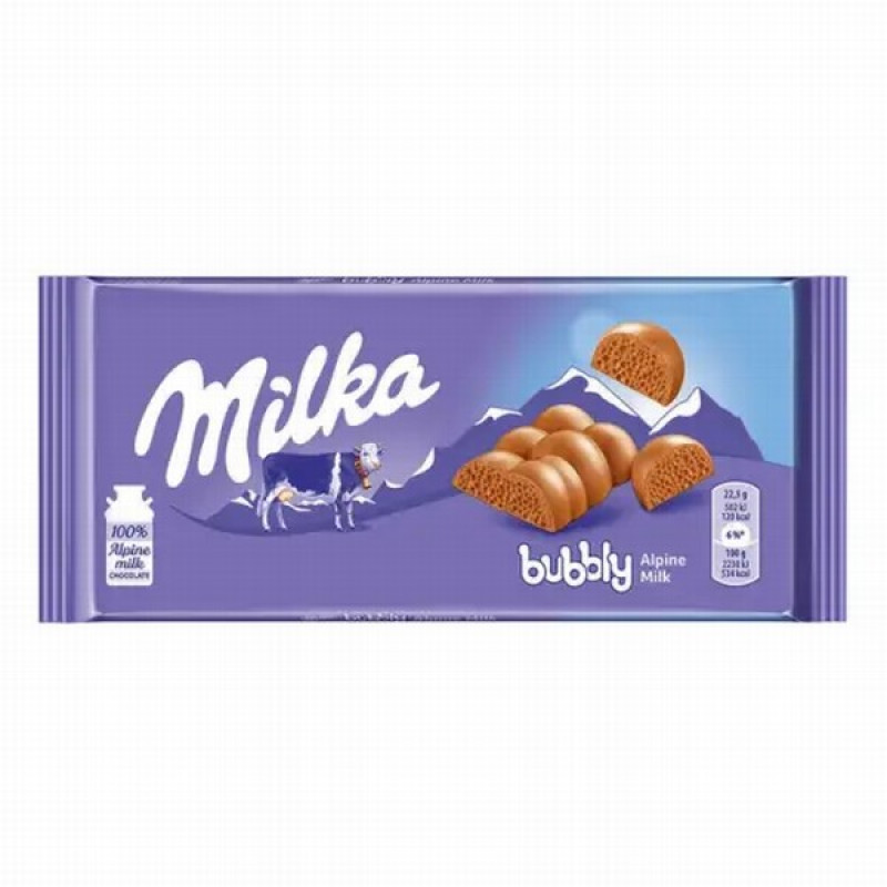 Šokolāde Milka Bubbly piena 90g 1/15 () Vācija