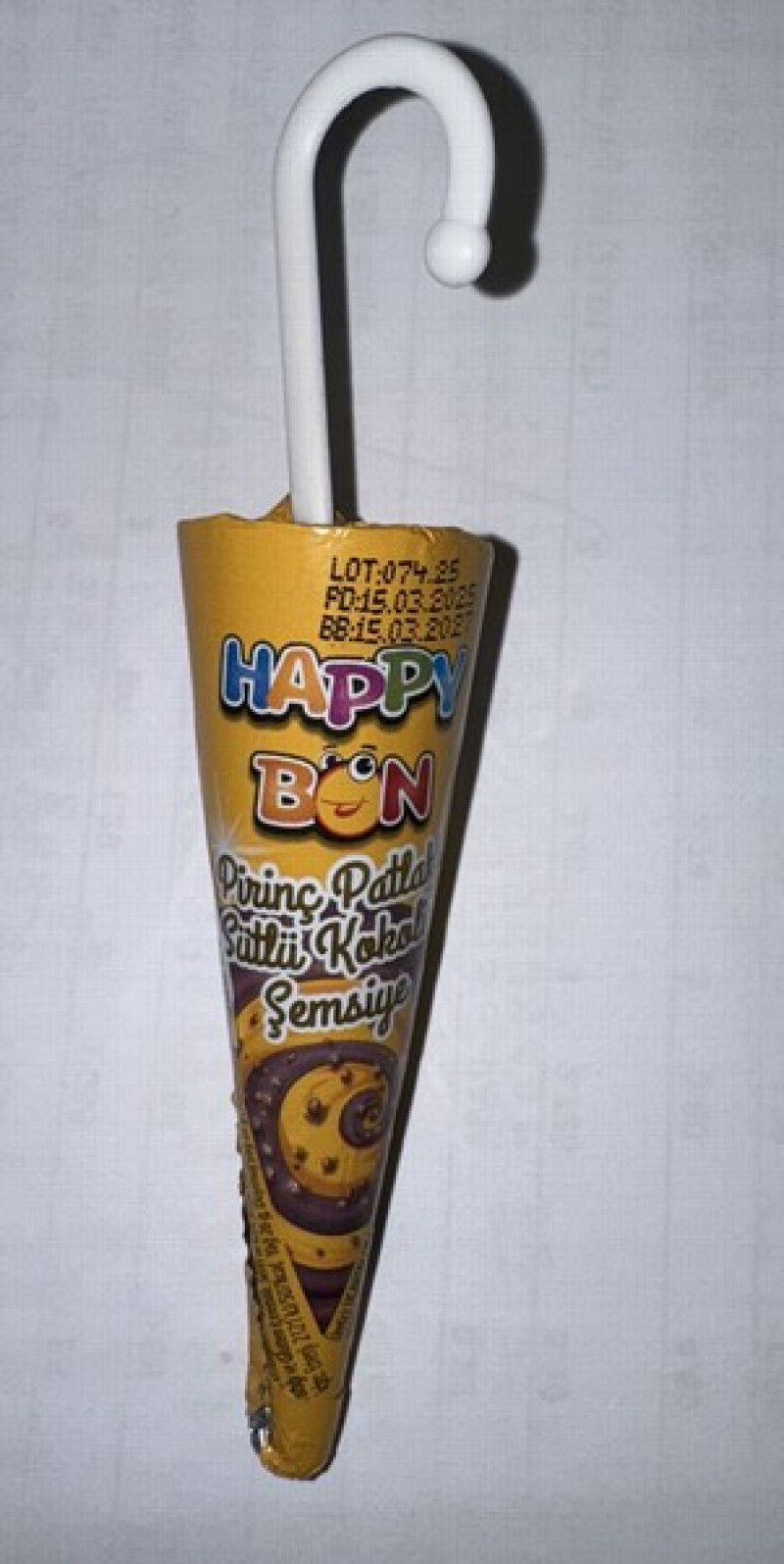 Šokolādes konfekte Lietussargs ar uzpūstiem rīsiem 15g (03.27)1/30