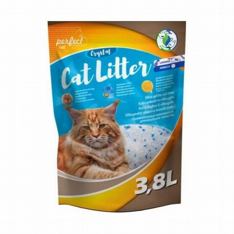 Smiltis kaķu tualetei Crystal Cat brz aromāta 3.8L silikata  (24.04.27)
