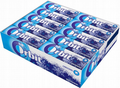 Košļājamā gumija Orbit Winterfresh bez cukura 14g*30gb (01.06.26)