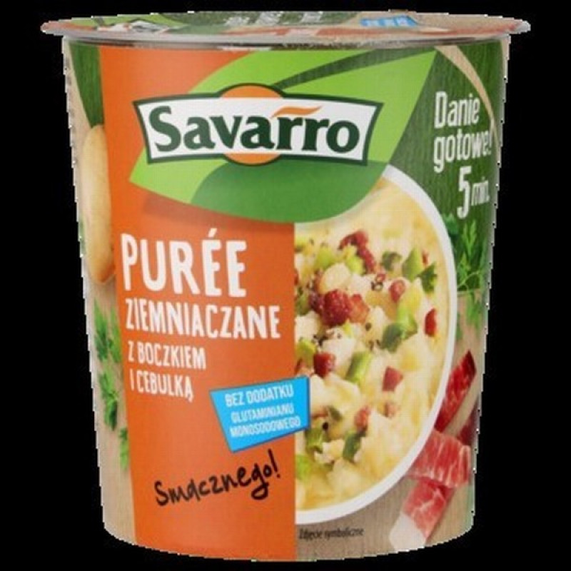 Kartupeļu biezputra ar gaļu un dārzeņiem traukā 51g Savarro 1/12 (28.08.2026)