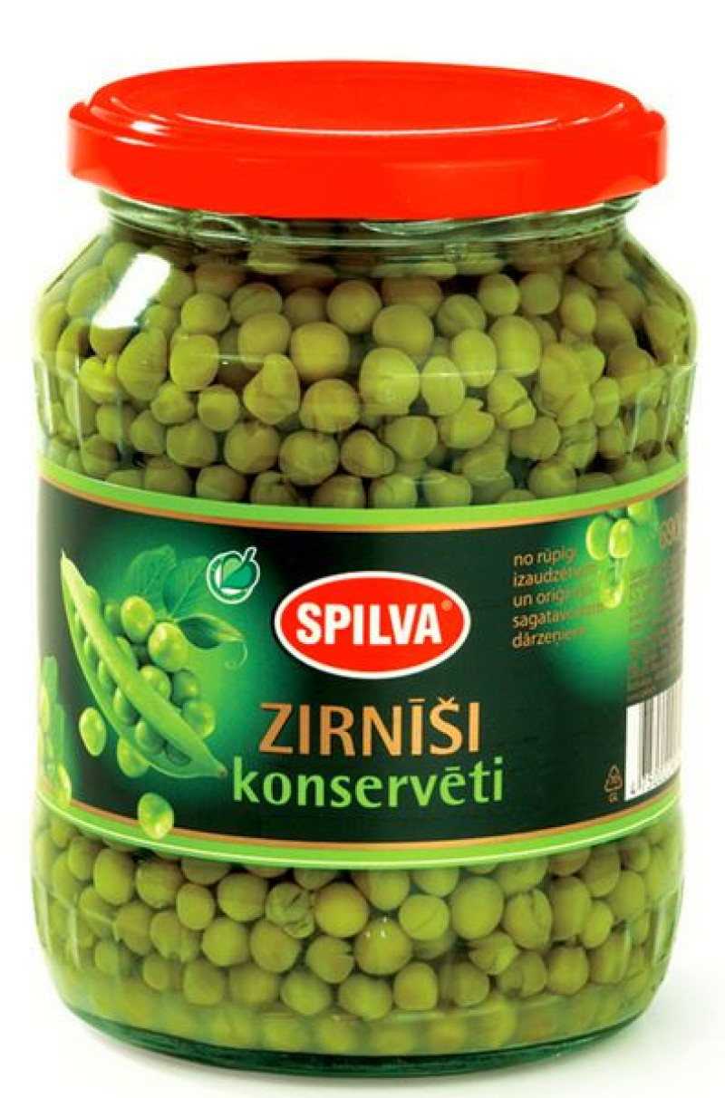Zaļie zirnīši Spilva 690g (31.05.29) LV