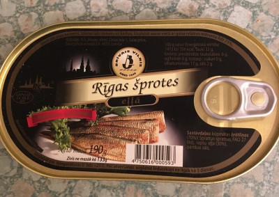 Rīgas šprotes eļļa 190g Brivais Vilnis (ar attaisn)(16.01.2028)