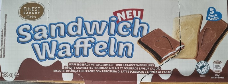 Vafeles Sandwich 128g (10.2026) Vācija