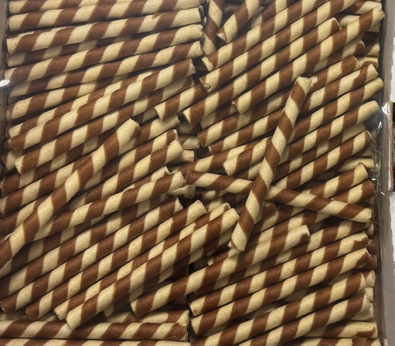 Vafeļu trubiņas Adugs ar riekstu krēmu 1.3kg (06.03.26) (daudzumu norādīt kg,pilna kaste) Polija