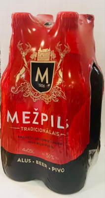 Alus Aldara Mežpils tradicionālais 5.1% 0.5L 4-paka (Cena pa 1gb) DEPOZĪTA maksa 0.10 eiro (25.10.25
