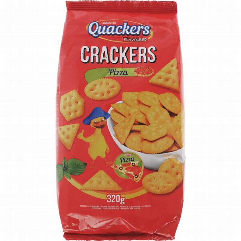 Krekeri Quackers ar picas garšu 320g(24.03.26)
