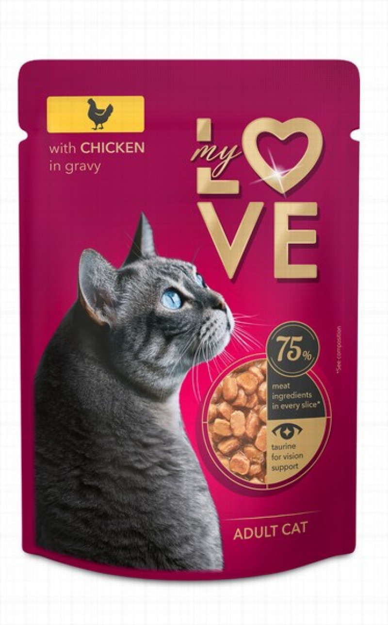 Kaķu konservi My Love ar vistu maigā mērcē 85g 1/24 (07.05.27) Lietuva