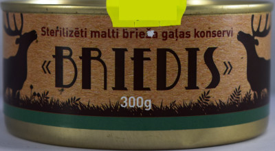 Briežu gaļa malta sterilizēta 300g Švēde(19.09.2026)Latvija