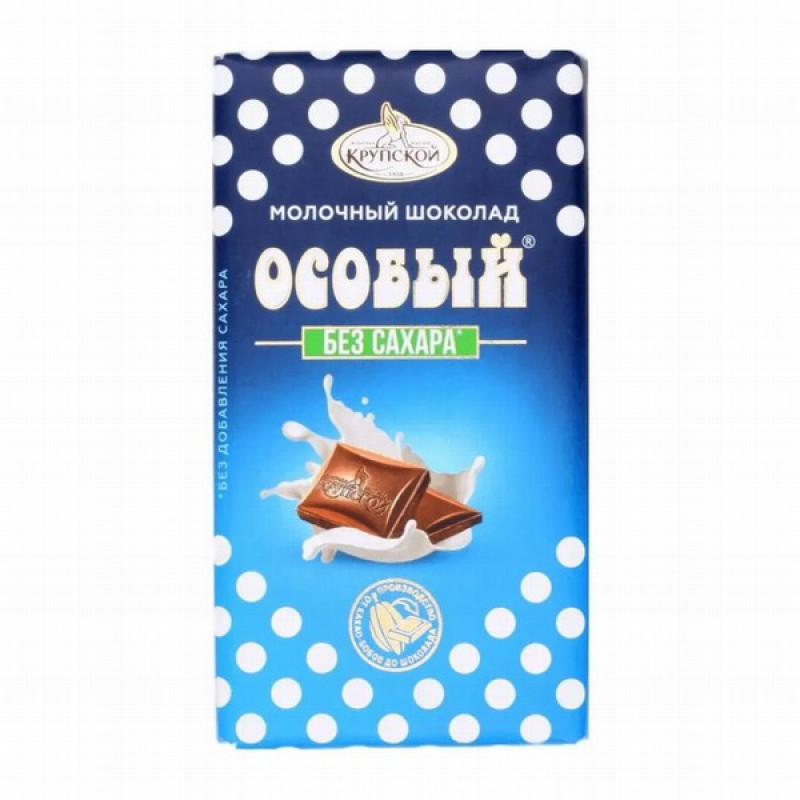 Piena šokolāde Osobyj bez cukura 50g/20 (08.05.26) Krievija
