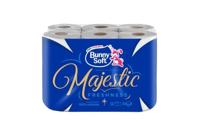 Tualetes papīrs Bunny Soft Majestic 3-kārtīgs 12gb  Polija