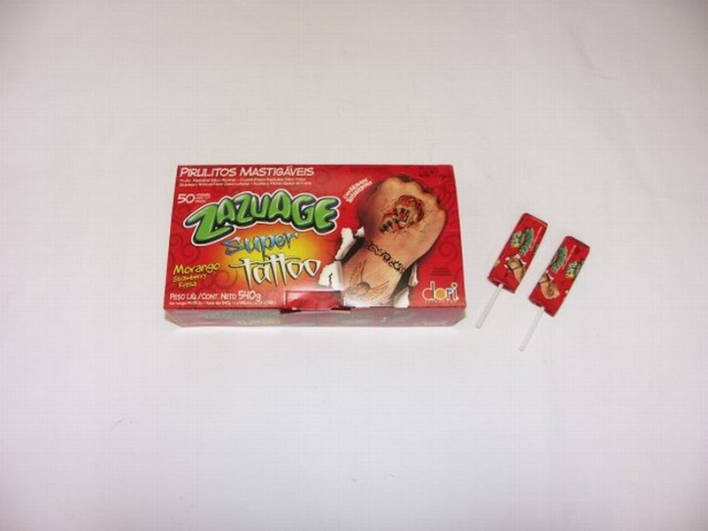 Mīkstā īriss uz kociņa Zazuage Strawberry super tattoo 50gb*11.2g (17.02.2027)