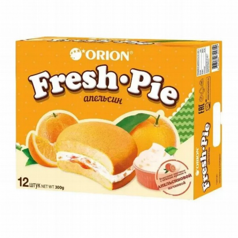 Cepumi Orion Choco Pie ar Apelsīnu pildījumu 300 KDV (01.10.2026) Krievija
