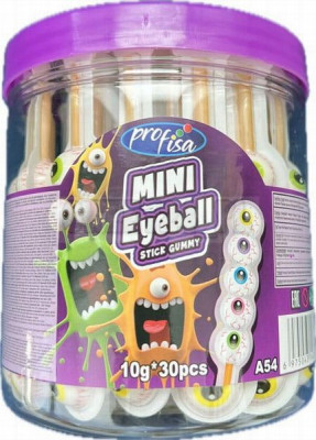 Želejkonfektes mini Eyeball stick 10g*30gb (09.11.27) Ķīna
