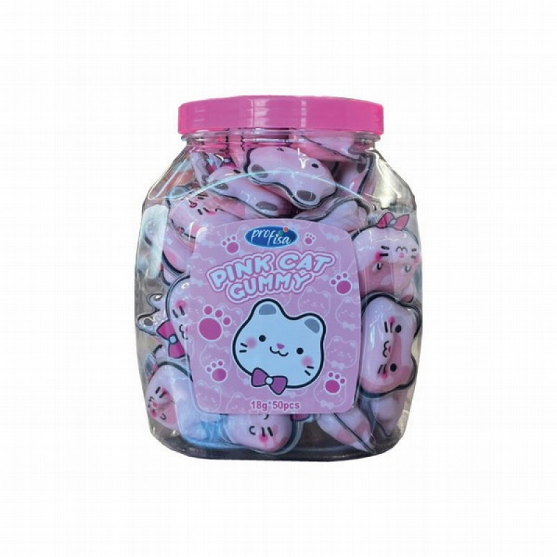 Želejkonfektes Pink Cat Gummy 18g*50gb (17.12.2027) Ķīna