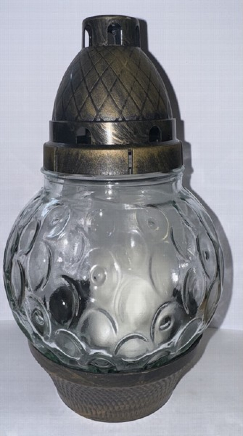 Svece kapu ar vāciņu balta apaļa 1/6