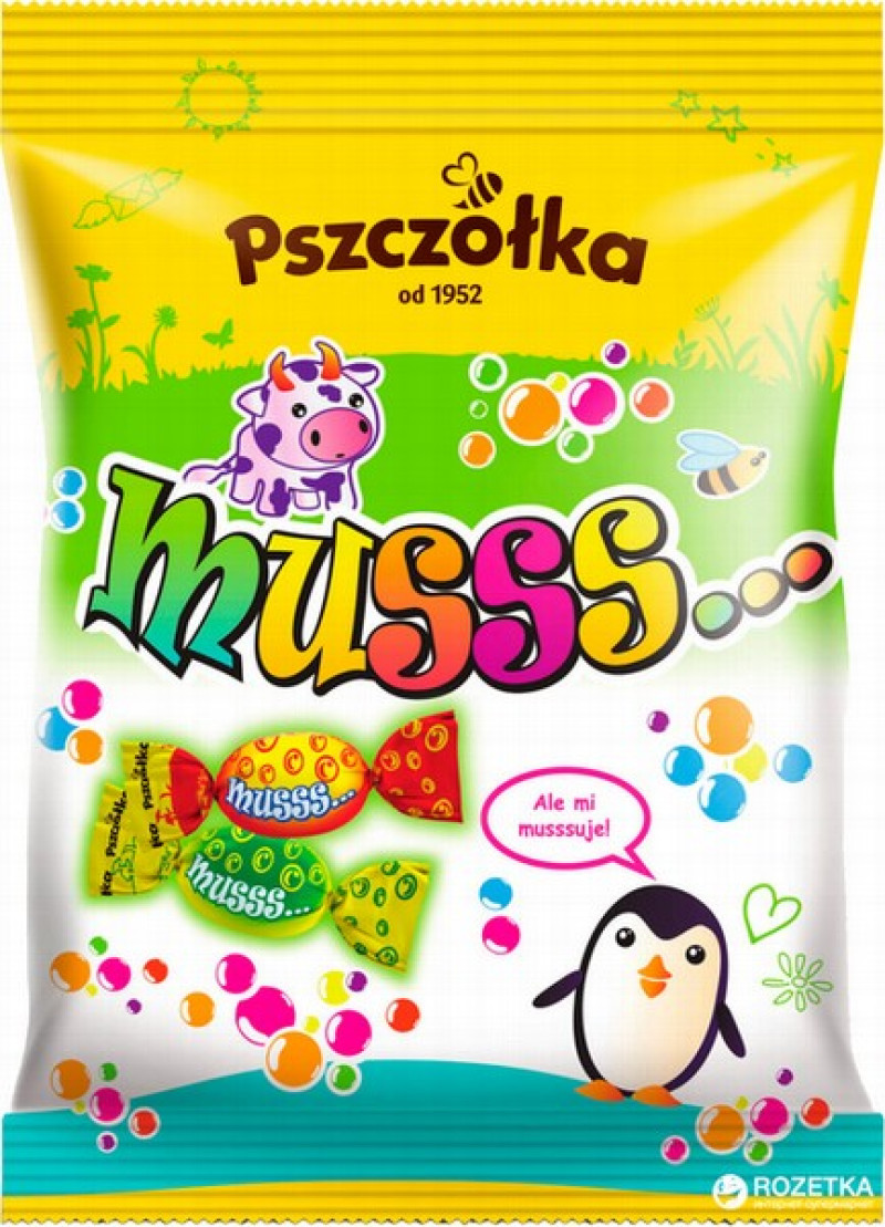 Karameles Muss ar sprakšķošu pildījumu 100g (03.27)Polija