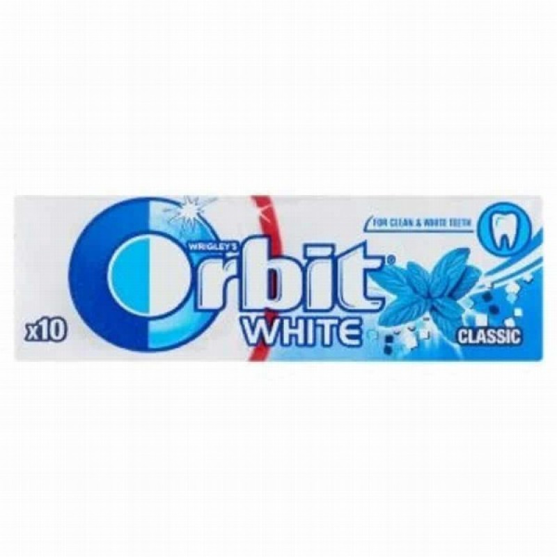 Košļājamā gumija Orbit White Classic 14g*30gb (08.06.27)Anglija