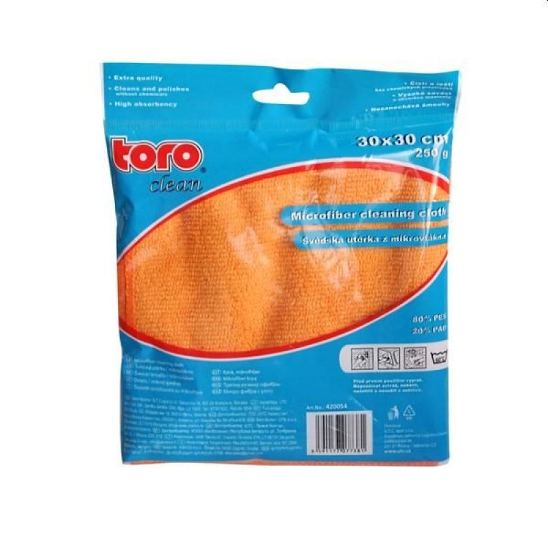 Lupatiņa mikrošķiedras 30x30cm oranža/zila